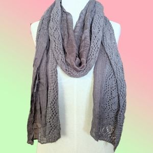 URBAN OUTFITTERS crochet and linen long scarf
